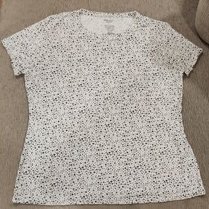 Nine West Black and White Patterned Tee